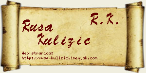 Rusa Kulizić vizit kartica